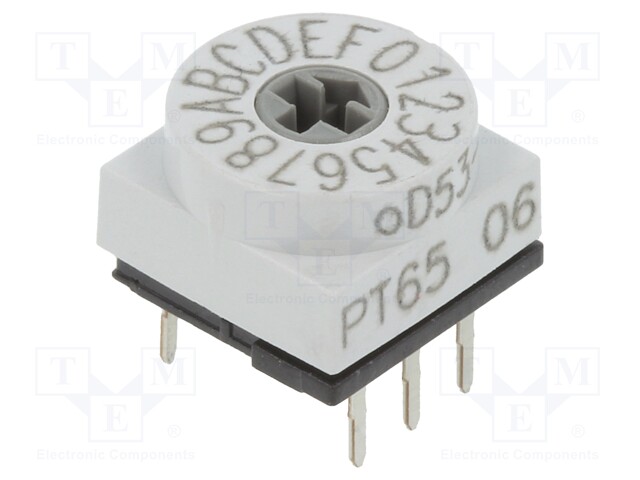 Switch: rotary; Pos: 16; 1uA/20mVDC; -20÷70°C; Mounting: THT