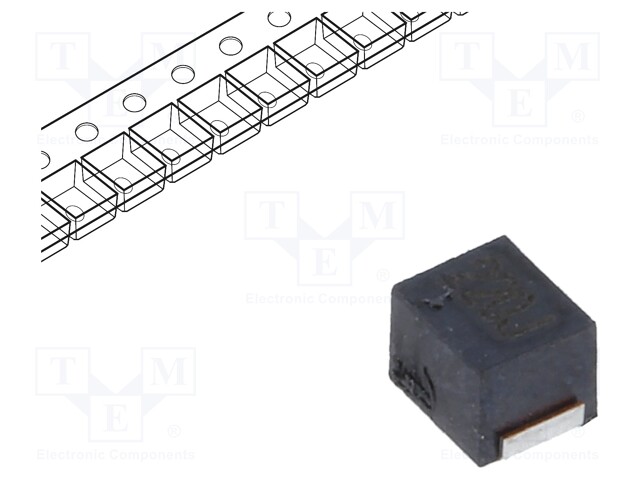 Inductor: ferrite; SMD; 1008; 22uH; 125mA; 5.5Ω; Q: 25; ftest: 2.52MHz