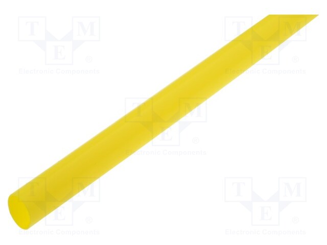 Heat shrink sleeve; 9.5mm; L: 1m; 2: 1; yellow; Temp: -55÷125°C