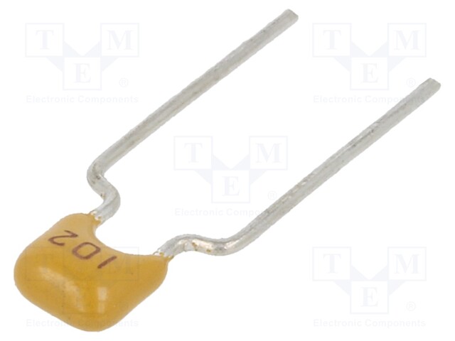 Capacitor: ceramic; 1nF; 100V; X7R; ±10%; THT; 5mm