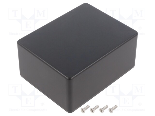 Enclosure: multipurpose; X: 89mm; Y: 114mm; Z: 55mm; aluminium; black