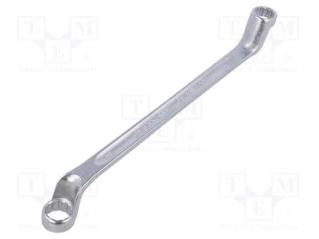 Wrench; box; 14mm,15mm; chromium plated steel; L: 245mm; offset