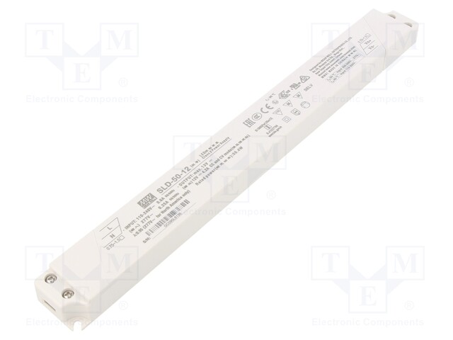 Power supply: switched-mode; LED; 50W; 12VDC; 8.4÷12VDC; 4.2A; 175g