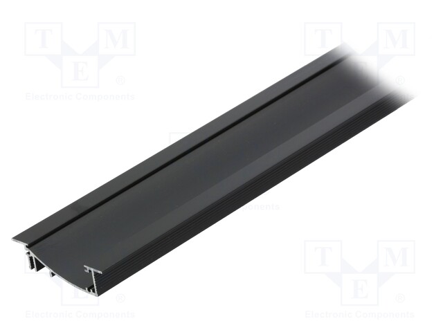 Profiles for LED modules; recessed; black; L: 1m; aluminium