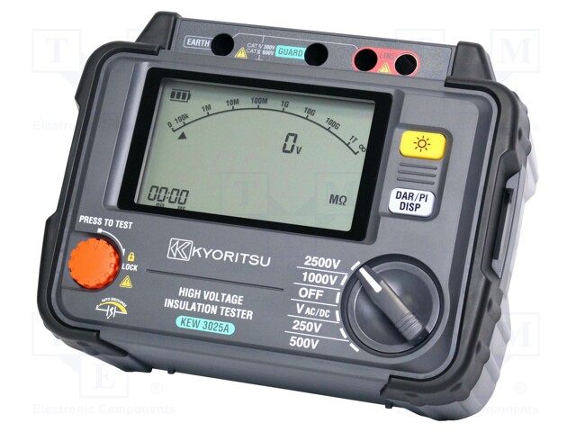 Meter: insulation resistance; LCD; VAC: 30÷600V