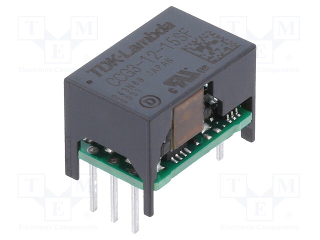 Converter: DC/DC; 3W; Uin: 4.5÷18V; Uout: 15VDC; Iout: 200mA; 3g; THT