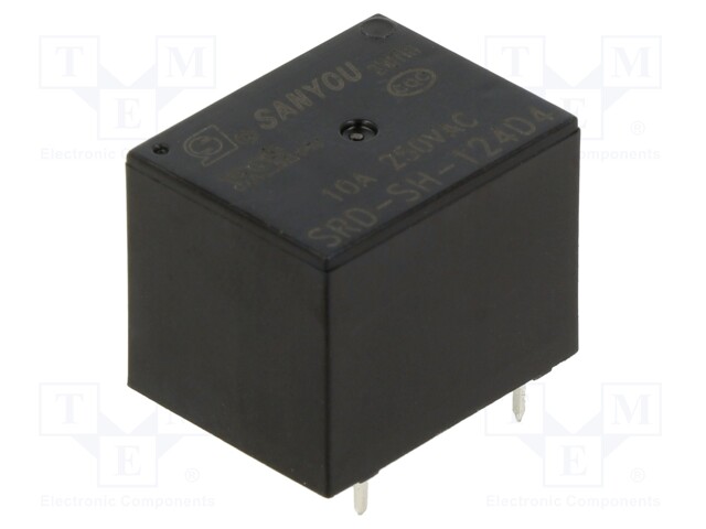 Relay: electromagnetic; SPDT; 10A; THT; Series: SRD; 100mΩ