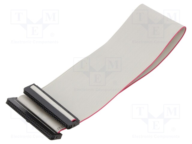 Ribbon cable with IDC connectors; 50x28AWG; Cable ph: 1mm; 0.3m