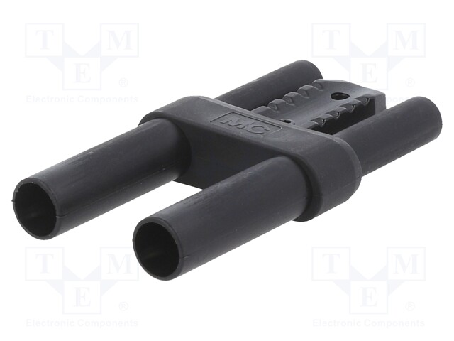 Stackable safety shunt; 4mm banana; 32A; 1kV; black; 52mm