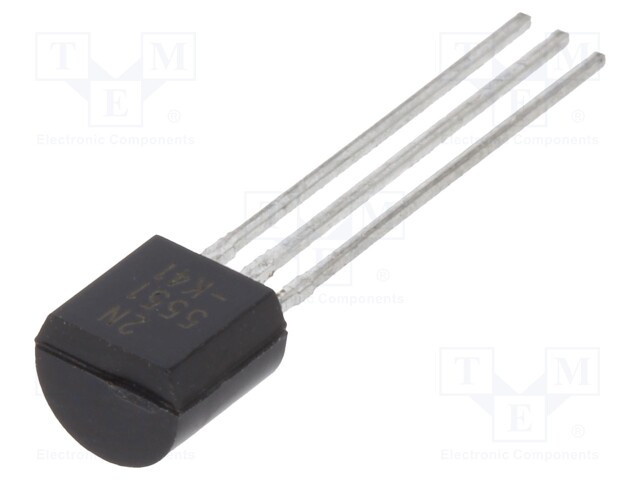 Transistor: NPN; 160V; 0.6A; 625mW; TO92