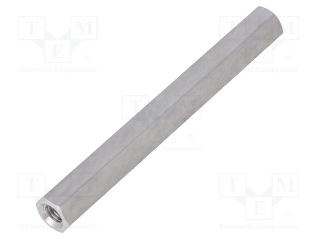 Screwed spacer sleeve; Int.thread: M5; 70mm; hexagonal; aluminium