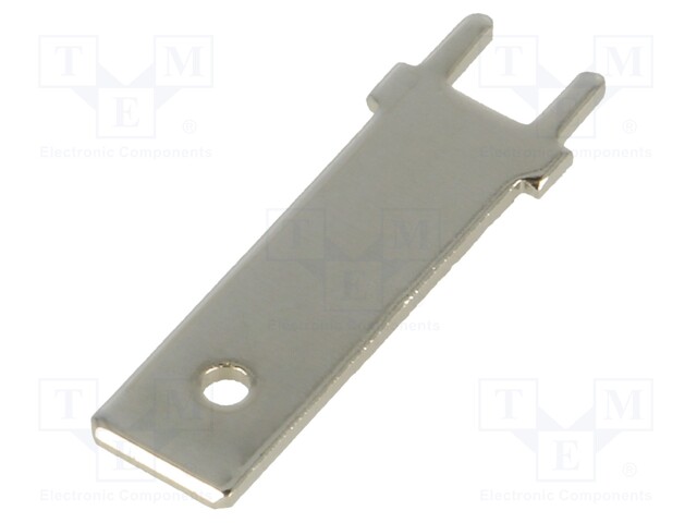 Terminal: flat; 6.35mm; 0.81mm; male; THT; brass; nickel plated