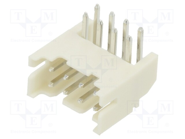 Socket; wire-board; male; 2mm; PIN: 8; THT; 100V; 2A; angled