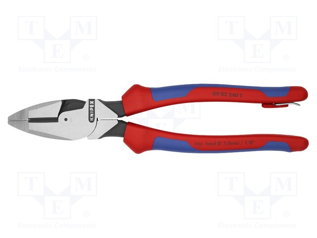 Pliers; for gripping and cutting,universal; 240mm