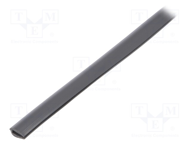 Hole and edge shield; PVC; L: 10m; grey; H: 9mm; W: 5mm; -30÷70°C