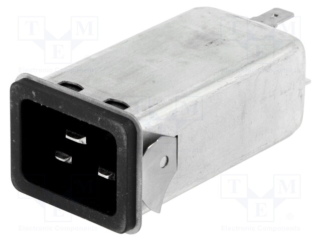 Connector: AC supply; socket; male; 20A; 250VAC; IEC 60320; 0.3mH