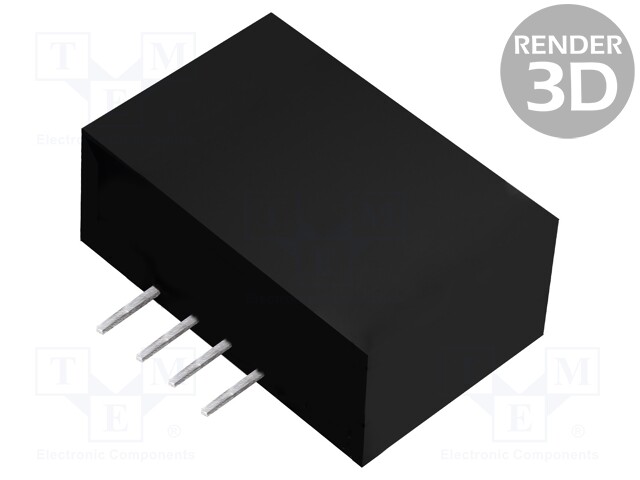 Isolated Board Mount DC/DC Converter, ITE, 1 Output, 2 W, 5 V, 400 mA