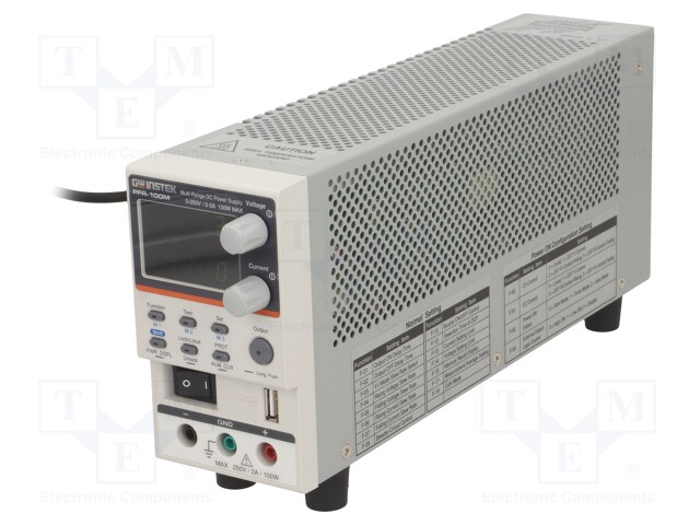 Power supply: programmable laboratory; Channels: 1; 0÷250VDC