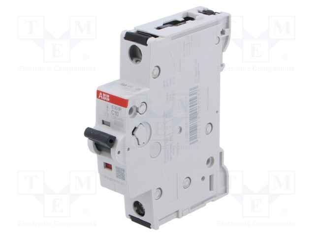 Circuit breaker; 240VAC; Inom: 10A; Poles: 1; Charact: C; 25kA; IP20