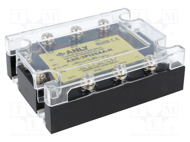 Relay: solid state; Ucntrl: 80÷280VAC; 25A; 48÷480VAC; 3-phase