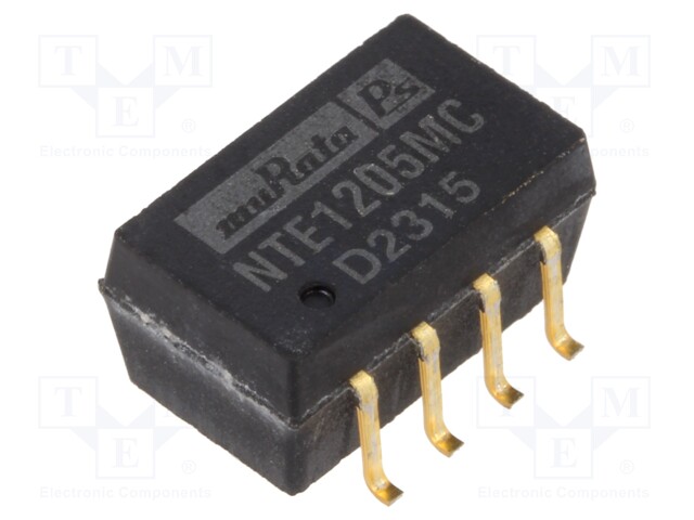 Isolated Board Mount DC/DC Converter, Miniature, ITE, 1 Output, 1 W, 5 V, 200 mA