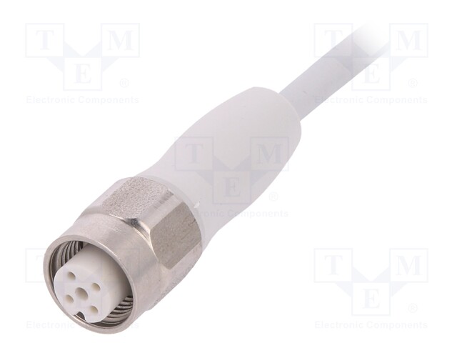 Connection lead; M12; PIN: 4; straight; 5m; plug; 250VAC; 4A; 250VDC