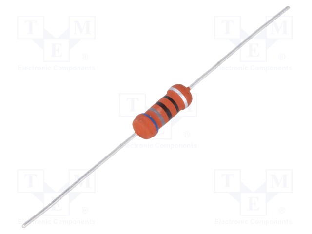 Resistor: metal film; fusible; THT; 680Ω; 2W; ±10%; Ø5x12mm; axial