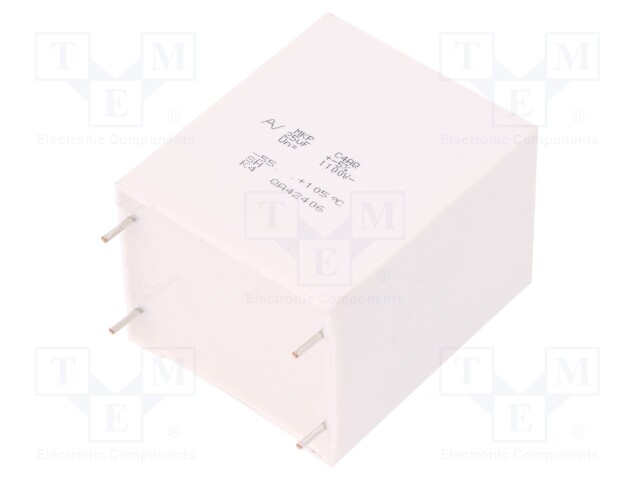 Capacitor: polypropylene; DC-Link; 25uF; ESR: 2.8mΩ; C4AQ; THT; ±5%