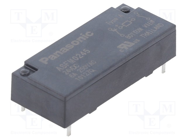 Relay: miniature; NC + NO; Ucoil: 24VDC; 4A/250VAC; 4A/30VDC; 6A