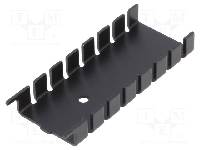 Heatsink: extruded; U; TO220; black; L: 60mm; W: 25mm; H: 8.5mm