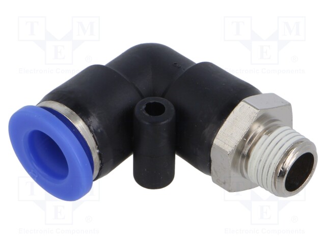 Push-in fitting; angled; -0.95÷15bar; PBT; Thread: R 1/8"; 0÷60°C