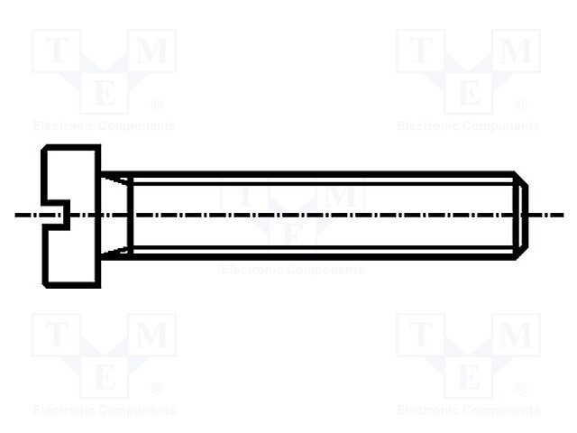 Screw; M1,2x10; DIN: 84; Head: cheese head; slotted; steel