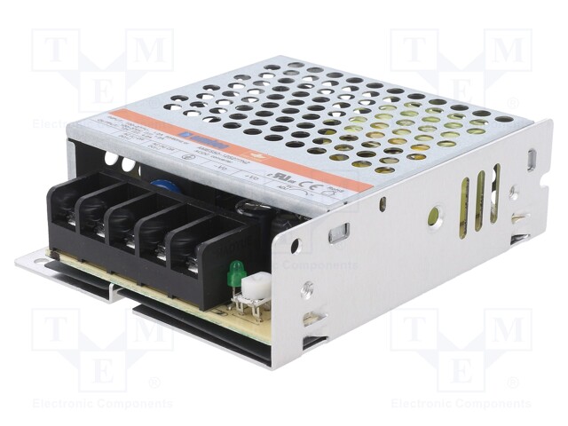 Power supply: switched-mode; voltage source; 50W; 12VDC; 4.2A