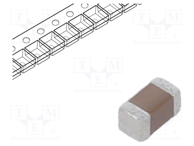 Capacitor: ceramic; 1uF; 25VDC; X5R; ±10%; SMD; 0402