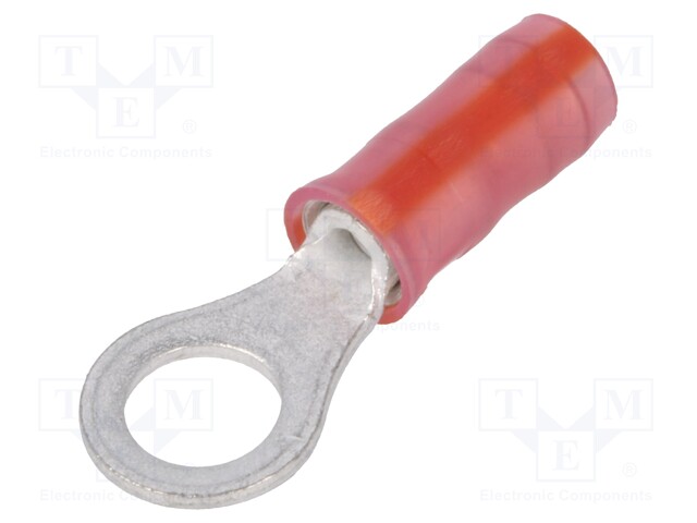 Ring terminal; Ø: 5mm; 0.5÷0.6mm2; crimped; for cable; insulated