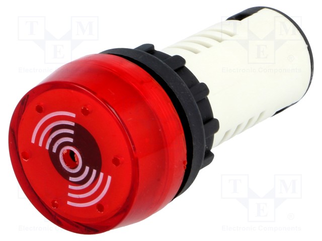 Light-sound signaller; 22mm; CM22; -20÷60°C; Ø22.5mm; IP54; 25mA