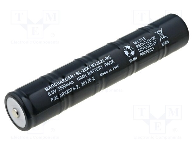 Re-battery: Ni-MH; 6V; 3500mAh; Ø33x180mm; Cells quantity: 5