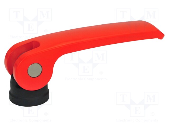 Lever; clamping; Thread len: 12mm; Lever length: 82mm; Body: red