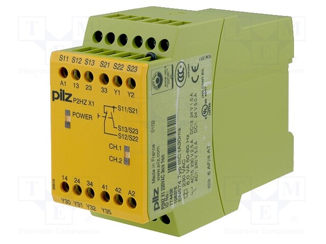 Module: safety relay; Series: P2HZ X1; OUT: 3; Mounting: DIN; 230VAC