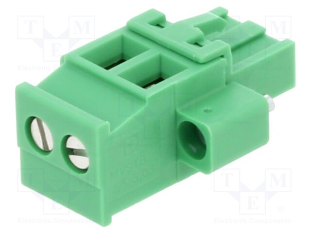 Pluggable terminal block; 5.08mm; ways: 2; angled 90°; plug; 250V