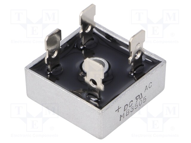 Single-phase bridge rectifier; Urmax: 50V; If: 35A; Ifsm: 400A