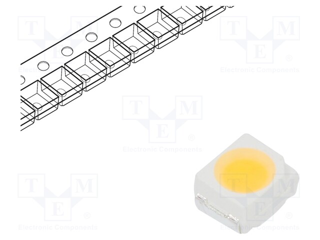 LED; SMD; 3528,PLCC2; white warm; 3500÷5300mcd; 2750-3350K; 70