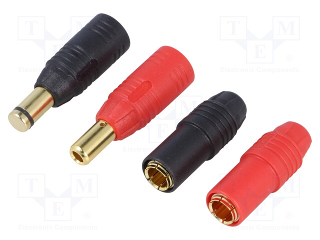 Plug; DC supply; AS150; male + female; PIN: 2; for cable; soldered