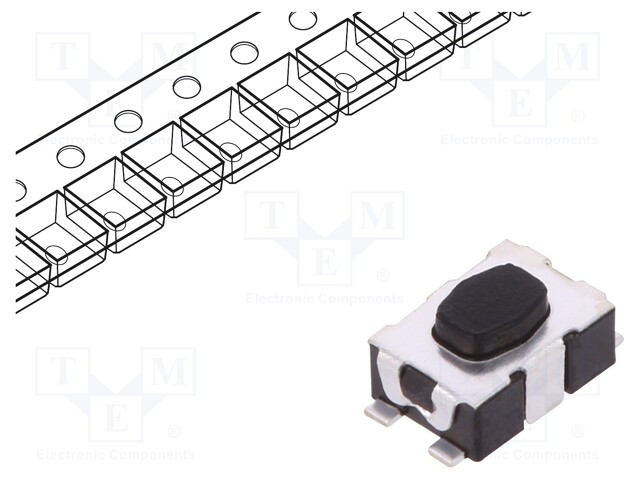 Microswitch TACT; SPST-NO; Pos: 2; 0.05A/32VDC; SMT; none; 2N; 2.5mm
