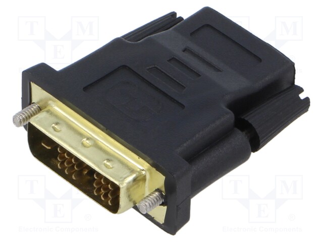 Adapter; HDMI 1.4; DVI-D (18+1) plug,HDMI socket; black