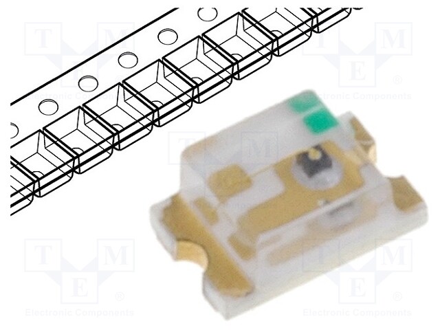 LED; SMD; 0805; red; 7÷13mcd; 2x1.25x0.8mm; 120°; 1.8÷2.5V; 20mA