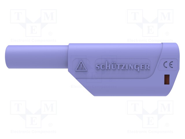 Plug; 4mm banana; 32A; 1kV; violet; insulated; Max.wire diam: 4mm