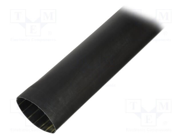 Heat shrink sleeve; glued; 6: 1; 19mm; L: 1.22m; black