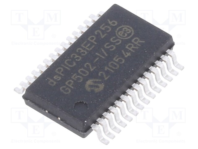 DsPIC microcontroller; SRAM: 32kB; Memory: 256kB; SSOP28; 0.65mm