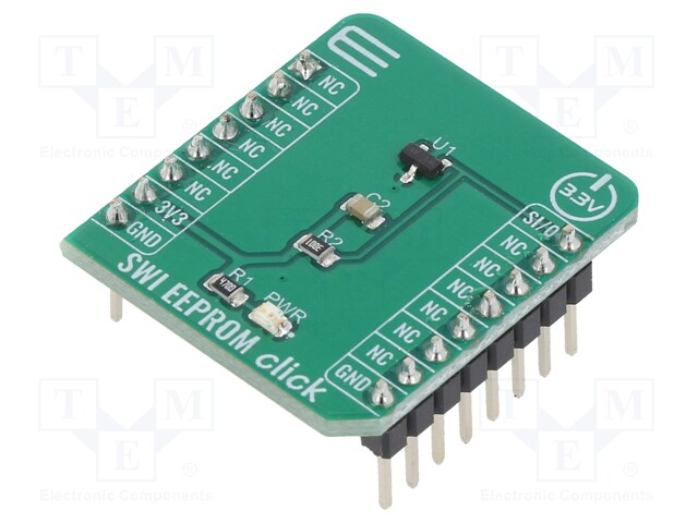 Click board; EEPROM memory; SWI; AT21CS01; 3.3VDC